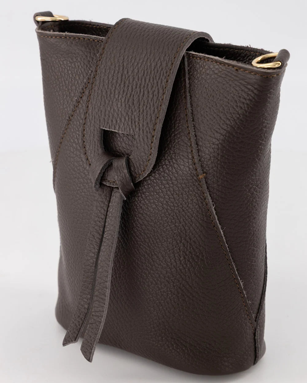 Kendra - Handtas - Cros Body Donkerbruin - T1106 - Goudkleurig